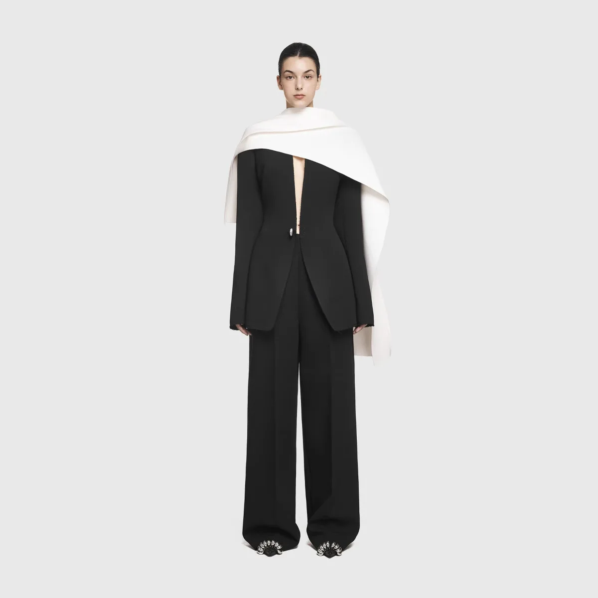 

SuperAen 2025 Spring Korean Style Casual Suit Jacket Casual Pants High-end Fashion Two Pieces Set