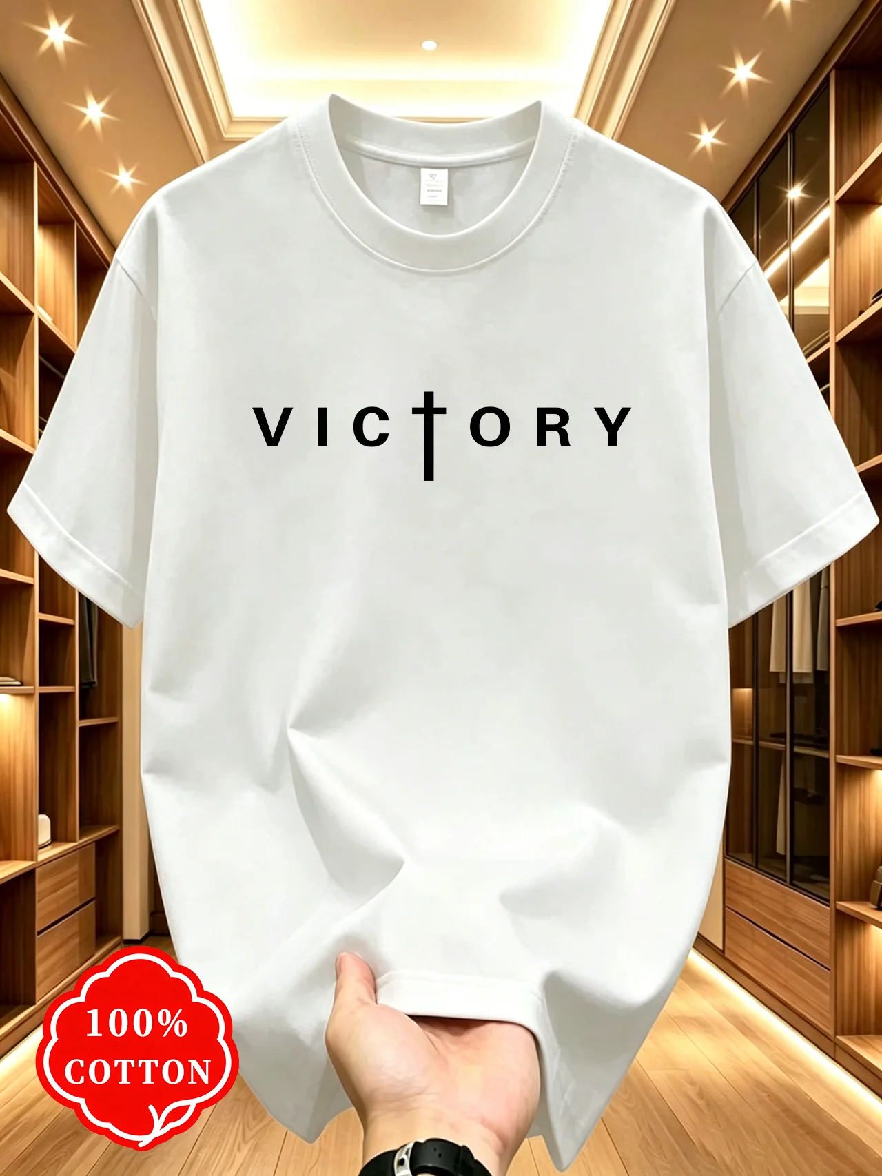 Crossfit Victory - Erkek %100 Pamuklu Oversize Kısa Kollu
