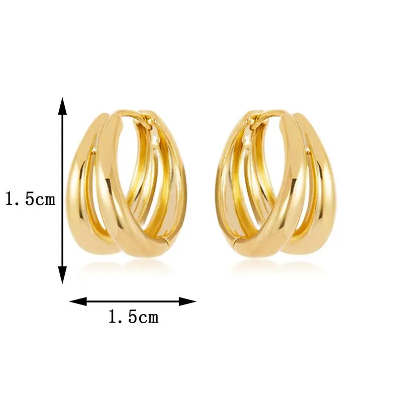 Hot Sale Fashion Metal Drop Earrings for Woman Vintage Hoop Earring Trend Classic Party Wedding Pendant Jewelry Gift