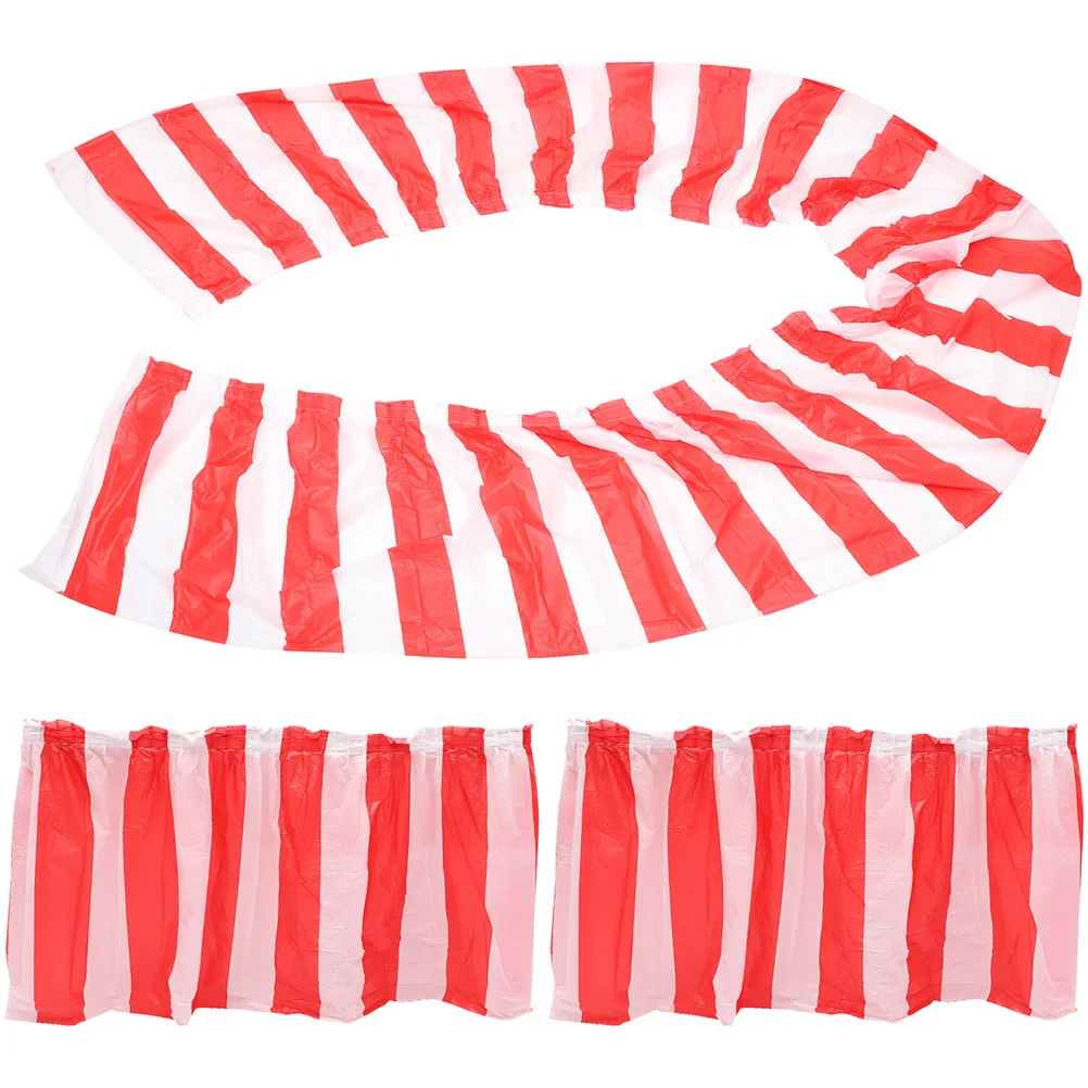 

2pcs Table Skirts Festival Carnival Party Decorative Covers Gathering Supplies Foldable Waterproof Tablecloth For Kids Birthday