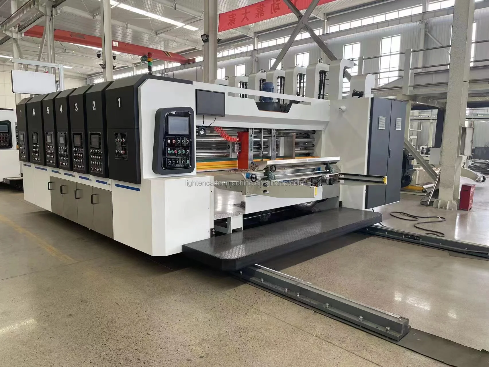 High-Speed Automatic Corrugated Box Making Machine Line Lighten Brand High Productivity 2-Year Warranty