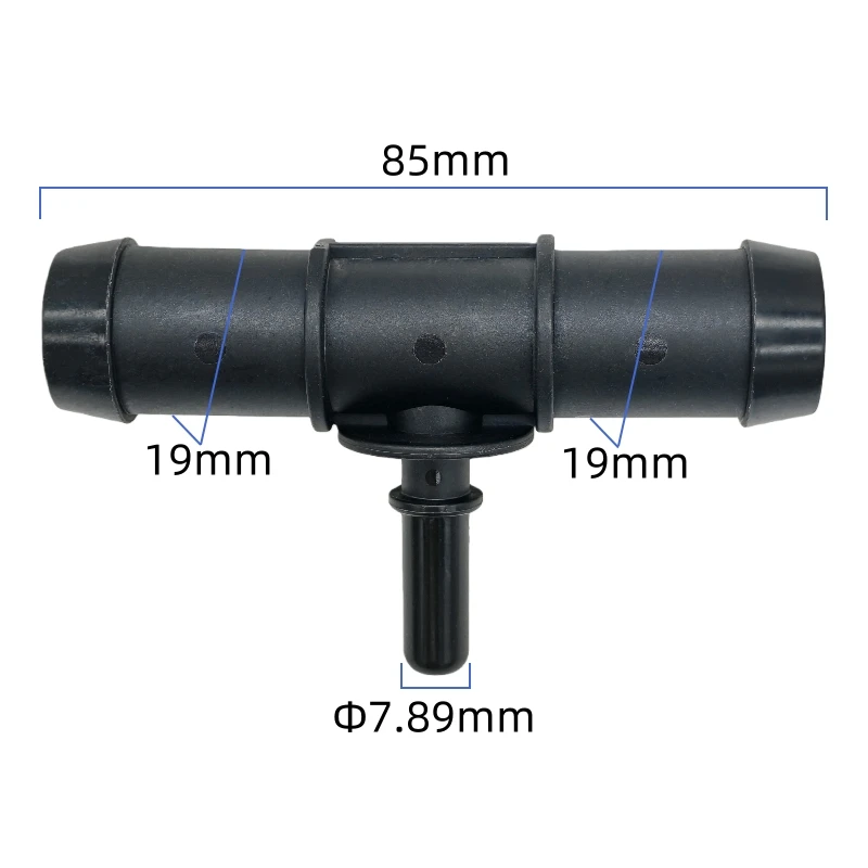 7.89 19mm car fuel diesel plastic black connector T-shaped three-way modification quick-connect nale connector 1PCS a lot