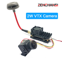 New Long Range 5.8Ghz 48CH 2W FPV Wireless VTX Viedo Transmitter and CMOS 1200TVL 2.5mm Wide Angle FPV Camera For RC Quadcopter