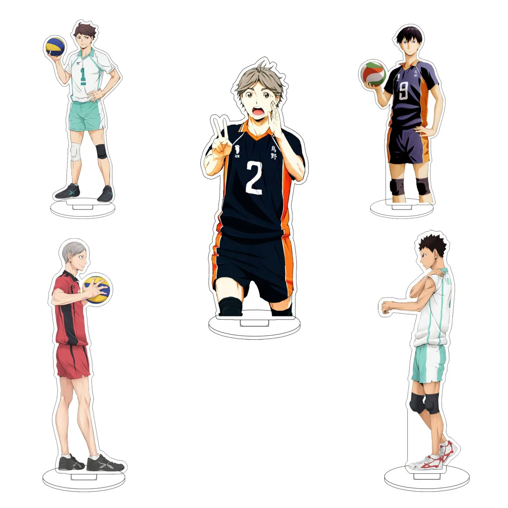 16CM Anime Haikyuu Hinata Shōyō Sugawara Kōshi Daichi Sawamura Sugawara Kōshi Cosplay Acryl-Figur Ständer Geschenke Dekorationen