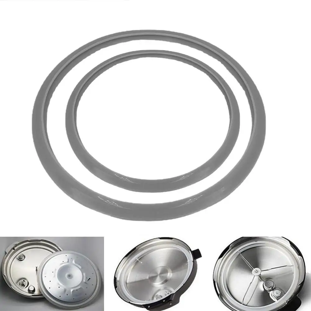 Stainless Steel Pressure Cooker Accessories 18/20/22/24/26 Pressure Cooker Gray Silicone Rubber Sealing Rubb G8D1