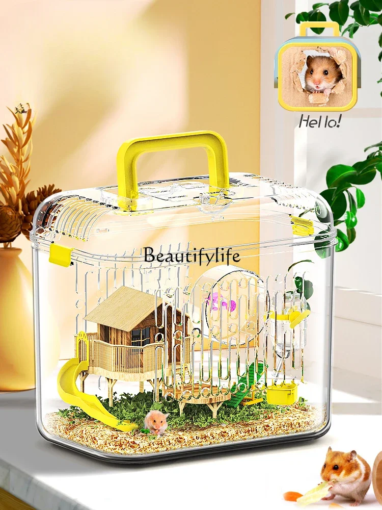 

Y Hamster Cage Transparent Acrylic Portable Convenient Cage for Going out