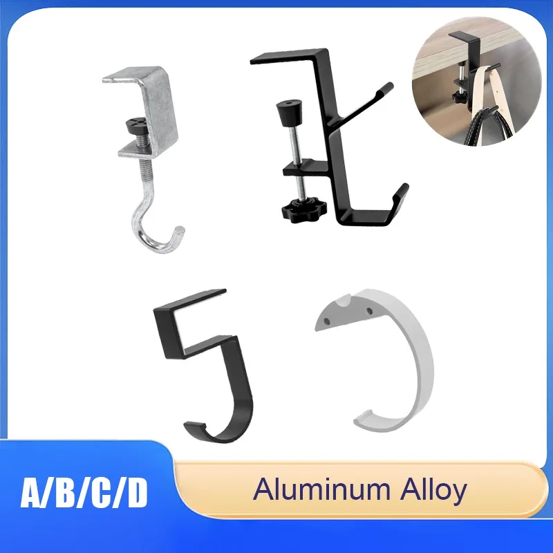 

1pcs Adjustable Desk Hook – Headset, Backpack & Bag Hanger, Punch-Free Portable Desk Mount Multi-functional Table Edge Hanger