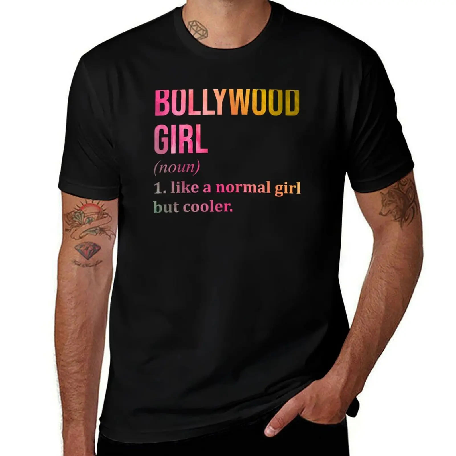 

Bollywood Girl Definition Bollywood in Watercolor T-Shirt Man t-shirt plus sizes custom t shirt men graphic t shirts