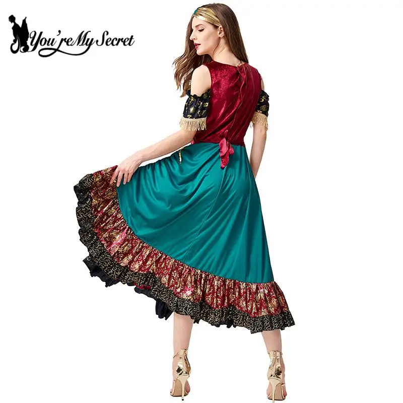 

[Ты мой секрет] цыганское платье фламенко, вальс, танго, танцевальное шоу, наряд на Хэллоуин для взрослых, женщин и девочек, женская одежда 2025