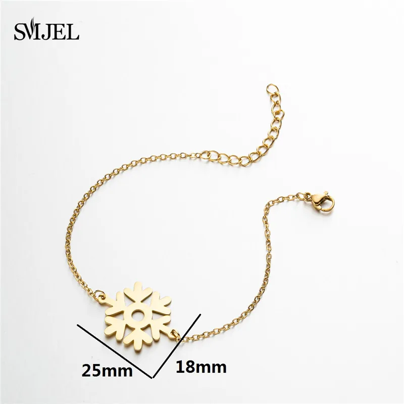 2024 Trend Stainless Steel Snowflake Bracelets Boho Lotus Leaves Palm Tree Plant Mandala Flower Charm Bracelet Bangle Wholesale