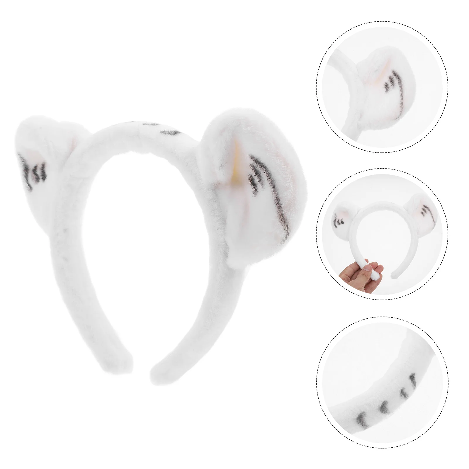 Baby Hair Accessories Tiger Headband Cartoon Ear Headgear Cute For Girl White Prop