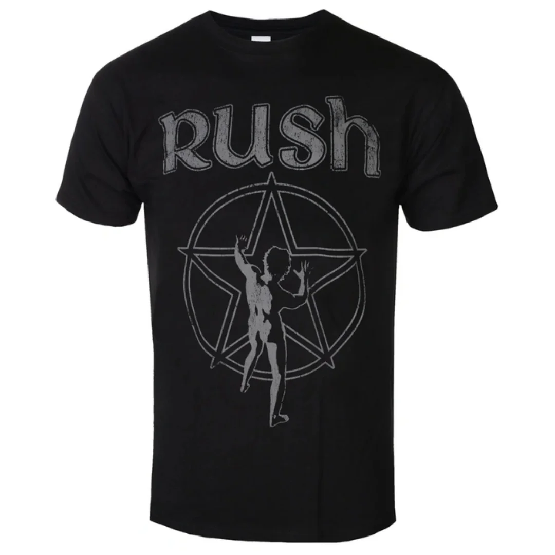 RUSH - STARMAN Pattern Printed T-shirt - Classic Avant-Garde Rock Band T-shirt - Suitable for Both Men and Women