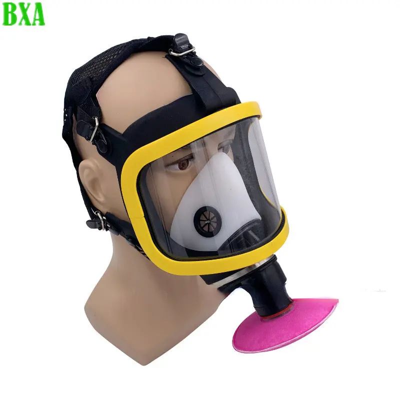 

Protective Full Gas Mask Painting Spraying Organic Vapor Pillar Shaped Dustproof Silicone Chemcial Safety Proof Dust Facepiece