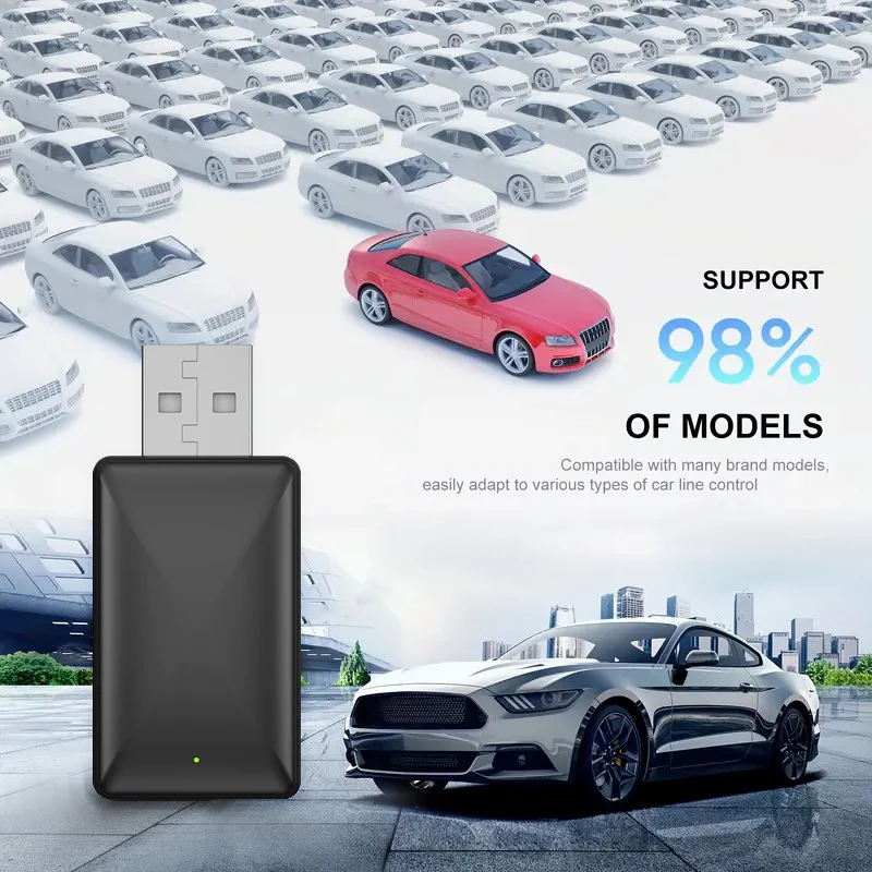 

Car Support Android Auto Wireless Charging Compatible with 2 USB Ports ABS Material Car Mount