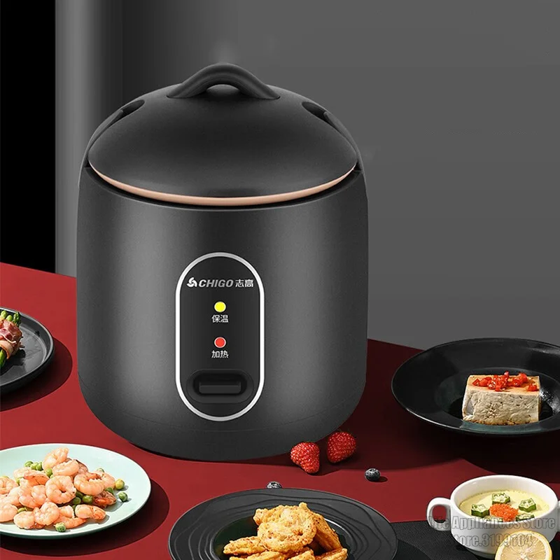 CHIGO 1.2L Electric Rice Cooker Home Non-Stick Coating Rice Cooking Pot Automatic Keep Warm Porridge Soup Steaming Pot Kitchen