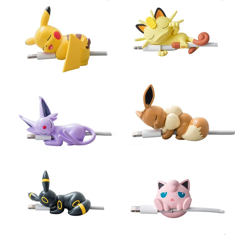 Pokémon Go Figure Cosplay Prop Acessórios, Quente, Anime, USB, Estojo de Proteção, Cabo, Pikachu, Copa, Pet, Bonecas Eevee, Presente Toy