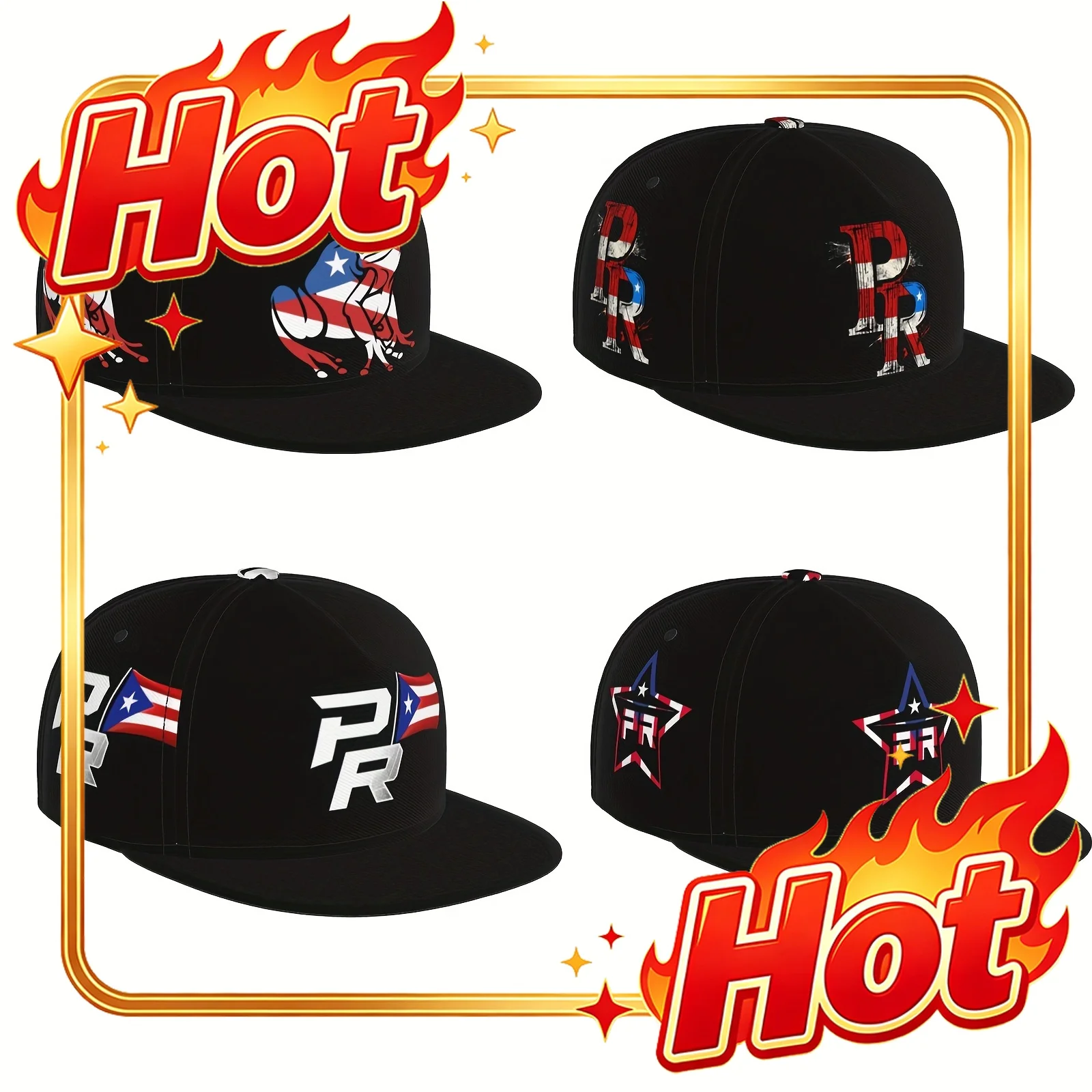 Custom 1pc, Baseball Cap, Golf Cap, Puerto Rico, Men'S And Women'S Sports Fashion, Suitable For Seasonal Running Exercises