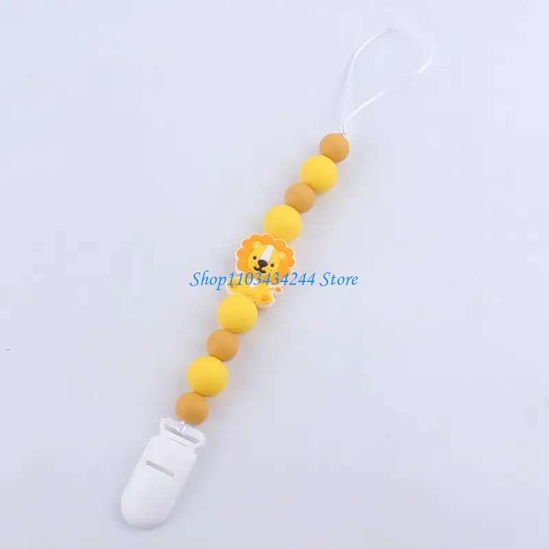 Cartoon Animal Soother Chain Baby Pacifier Holder Toddlers Pacifier Straps