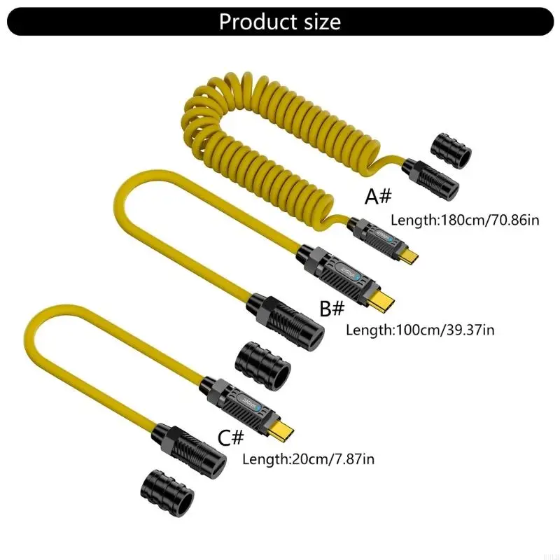 2025 نوع جديد من النوع C لتكوين كبل شحن C كابل USB 140W 8K 60Hz 20GBPS SYNC SYLOR