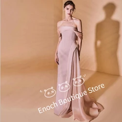 Customized Elegant Strapless Chiffon Mermaid Backless فساتين سهرة Sleeveless Floor-Length robes de soirée Evening dresses Store