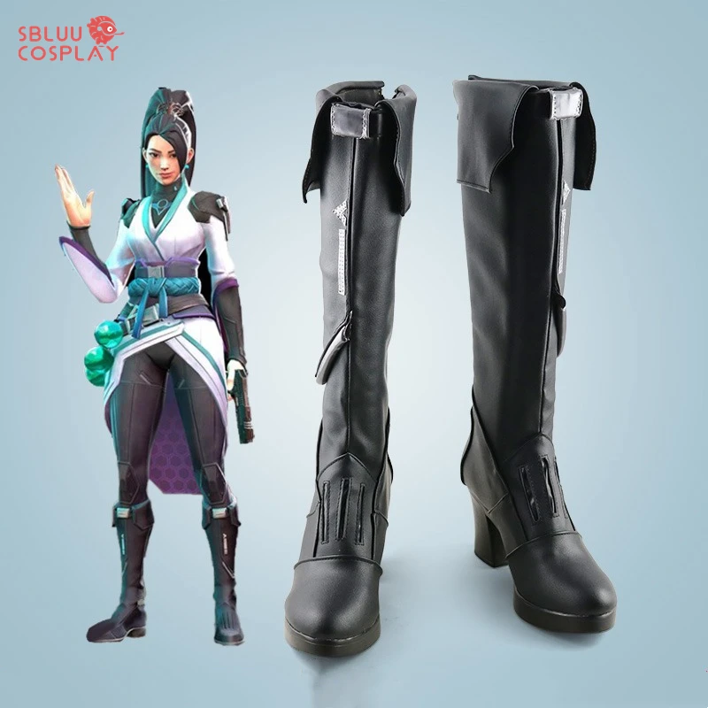 SBluuCosplay Game Valorant Sage Cosplay Shoes Custom Made Boots