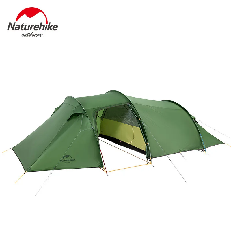 Naturehike Opalus Tunnel Tent Outdoor 2-3 Persons Camping Tent 20D Silicone/210T Polyester Fabric Tent NH17L001-L Free Footprint