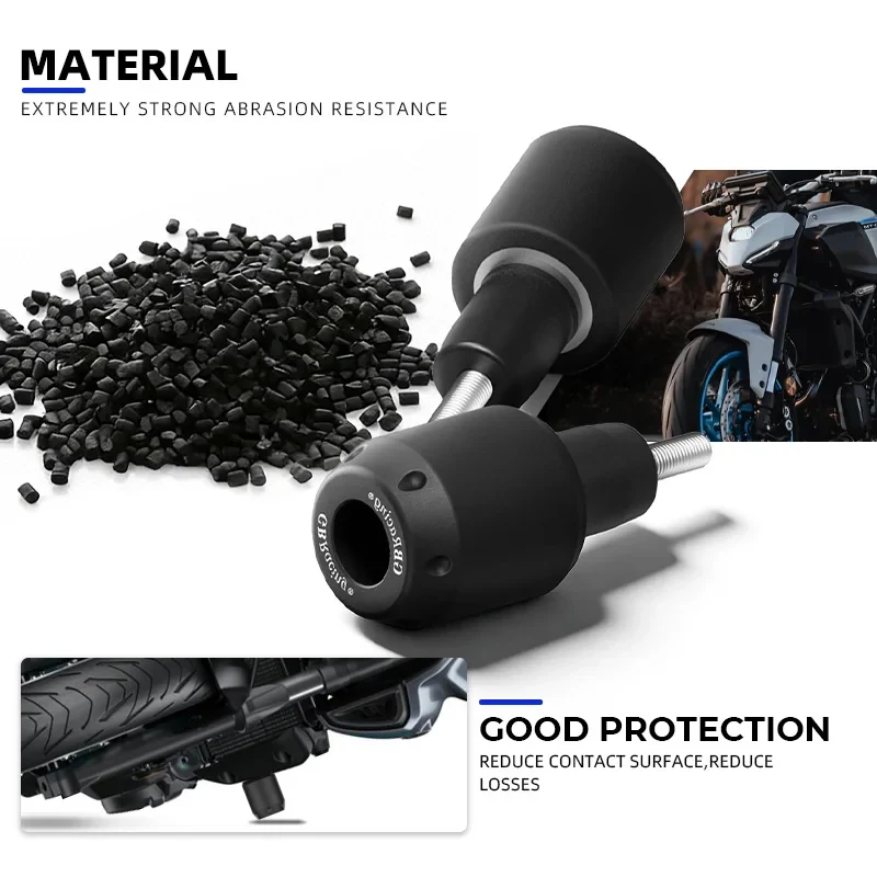NEW MT07 2013 To 2025+ Frame Slider Crash Protector FZ-07 2013-2022 V2 Frame Sliders XSR700 2016-2022 Motorcycle Crash Mushrooms view 2