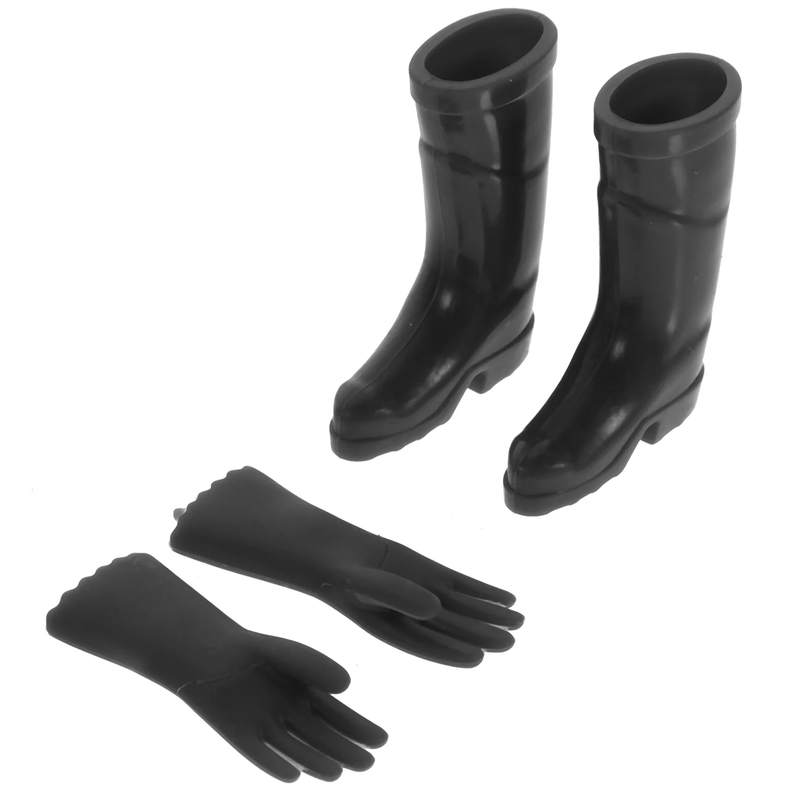 Mini Bottes de Pluie, Gants, Chaussures de Pluie et Salle de Jouets, Accessoire de Disposition Abs Miniatures