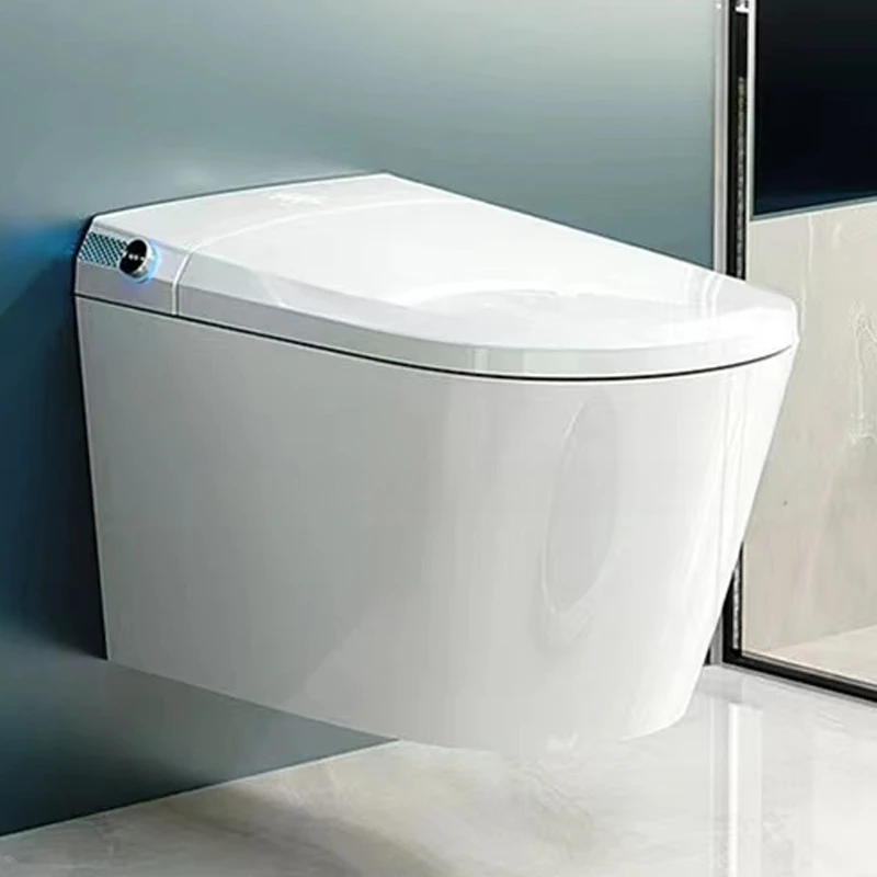 Wall Mounted Intelligent Toilet Bidet Smart In-Wall Toilet Bowl For Bathroom Tankless Heated Seat Electric Elongated Wall Hung