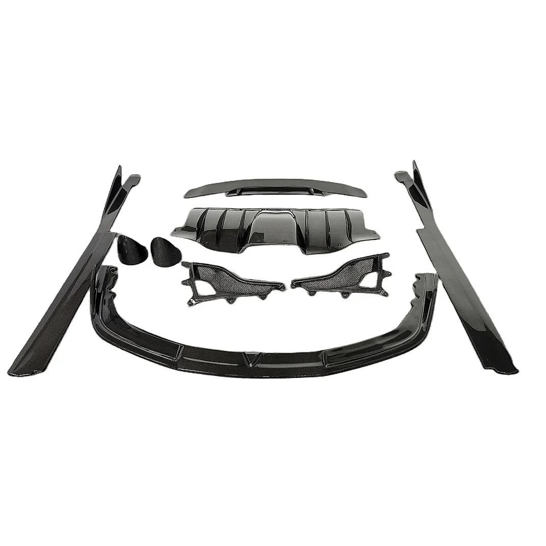 

458 Vors Style 3K Carbon Glossy Body Kit For Ferrari Car Bumpers Exhaust Vehicle Accessories