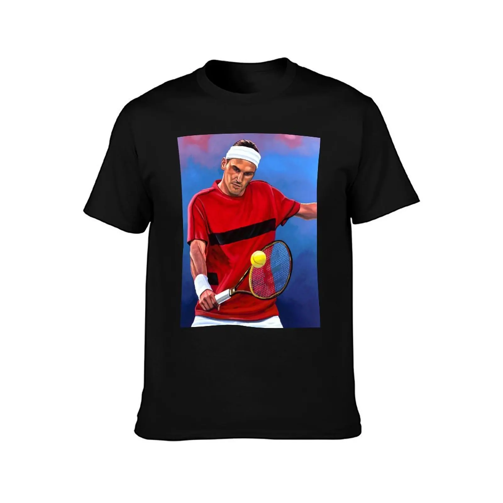 The Swiss Maestro Roger Federer T-Shirt, Summer Casual Cotton Tee, Oversized Streetwear Tops, Vintage Graphic Print, 100% Cotton