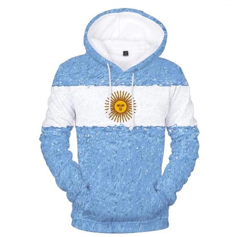 3D Print National Flag Hoodie Men USA Portugal Brazil Argentina France Canada Hooded Sweatshirt Long Sleeves Oversized Hoodies