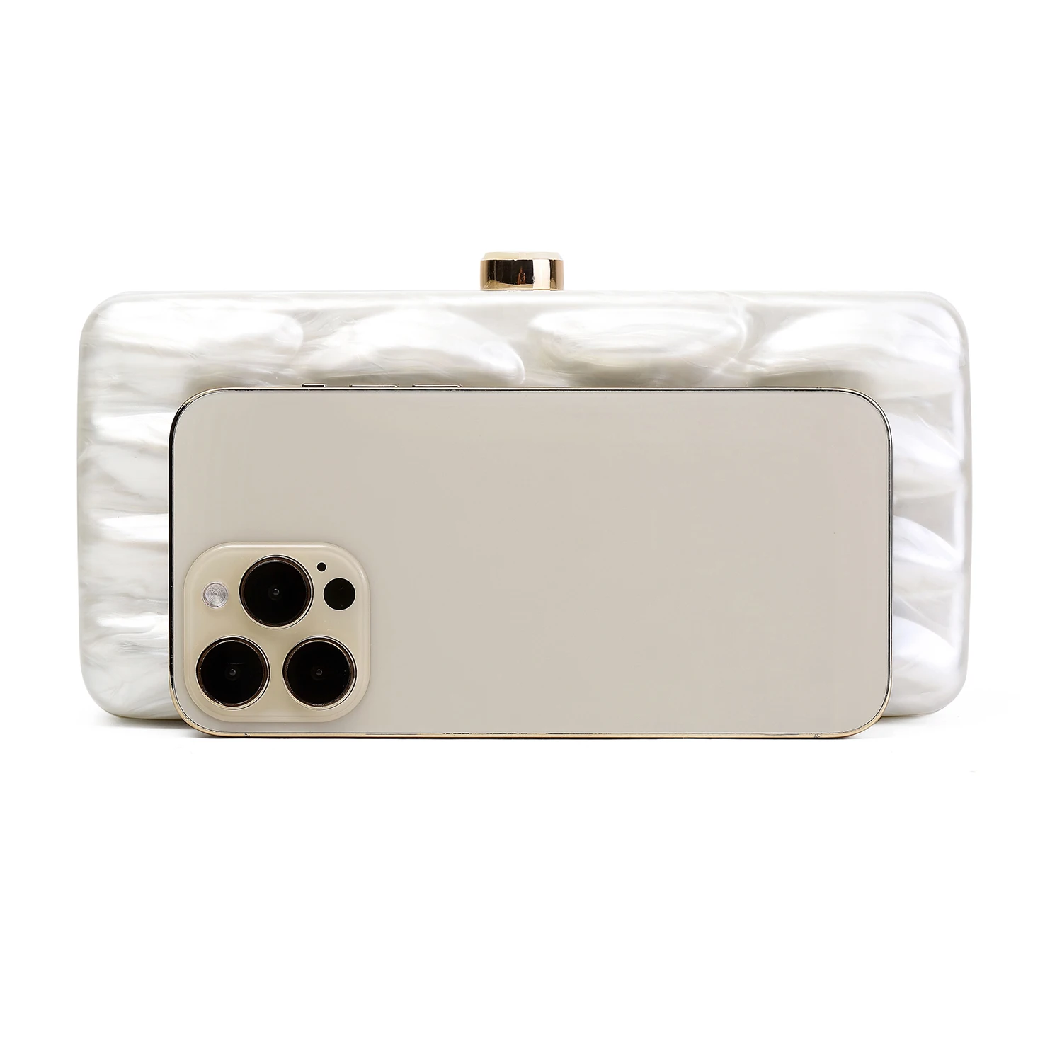 White Square Acrylic Clutch Handbags for Women 2024 Trendy Fashion Designer Jewelry Evening Party Bag Box Shoulder Messenger Bag
