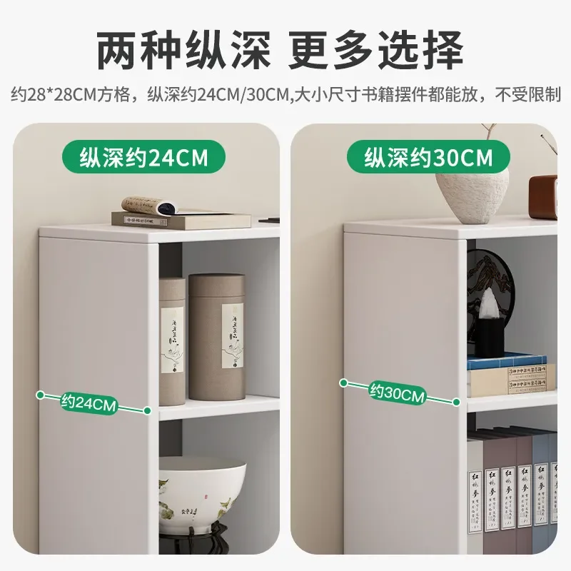 Household Integrated Floor to Ceiling Lattice Bookshelf TV Cabinet Low Shelf Living Room Wall Combination Simple Storage Unit
