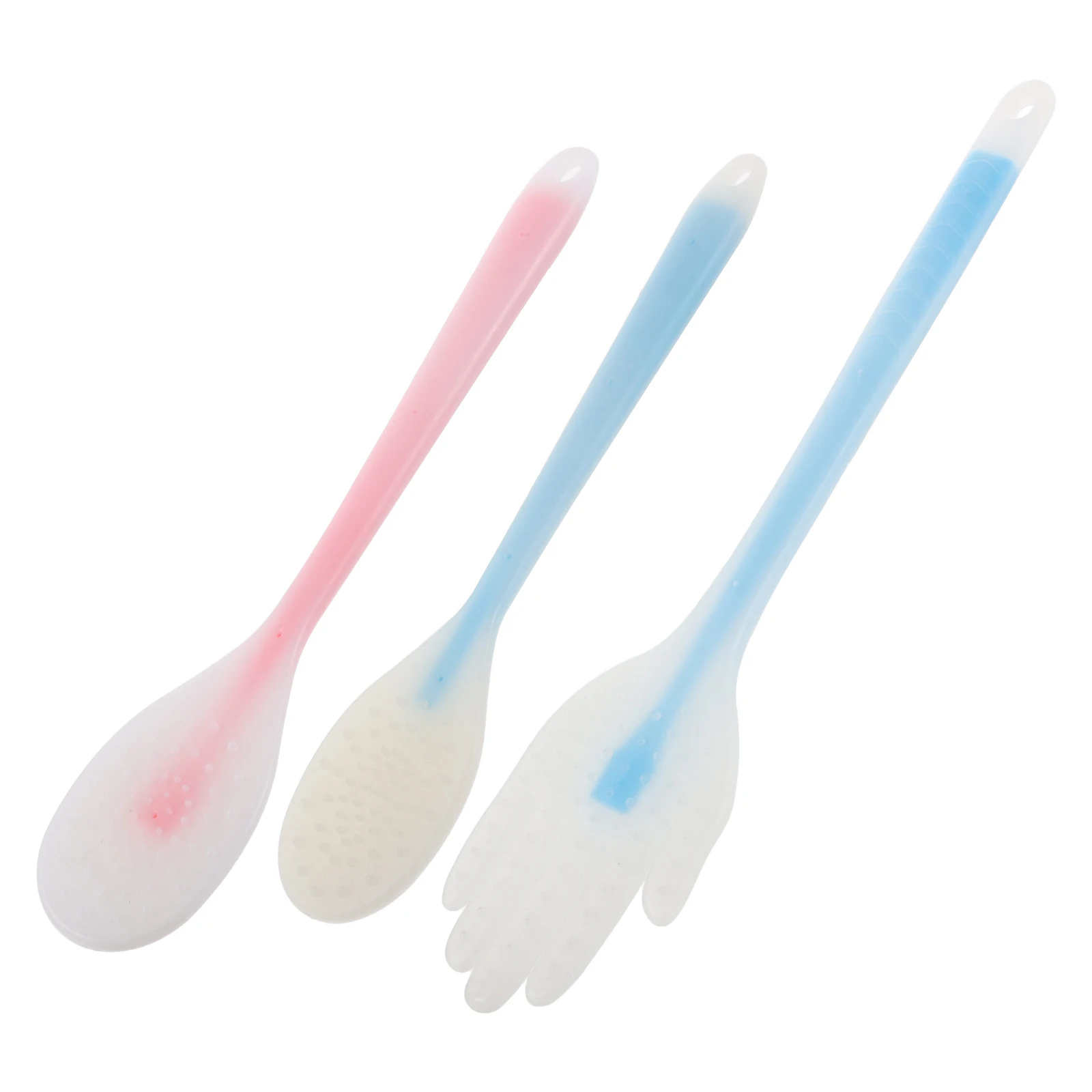 

3pcs Silicone Body Massage Hammer Ergonomic Handheld Back Shoulder Leg Massager Tool Portable Durable Thickened Hanging Handle