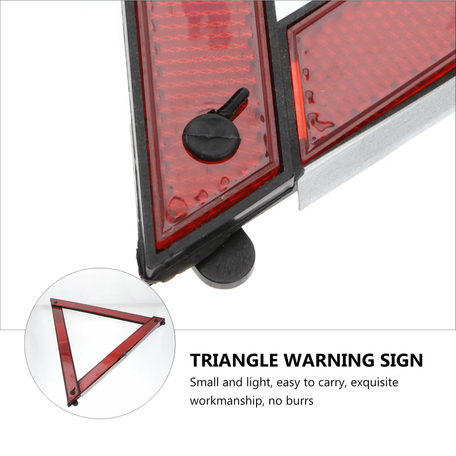 2pcs Car Warning Triangle Auto Safety Triangle Folding Design For Road Construction Vehicle Maintenance Durable Wind Resistant