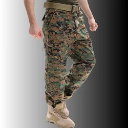 Men's Spring Casual Pants Multi-Pockets Digital Cargo Pants Male Autumn Outdoor Long Trousers