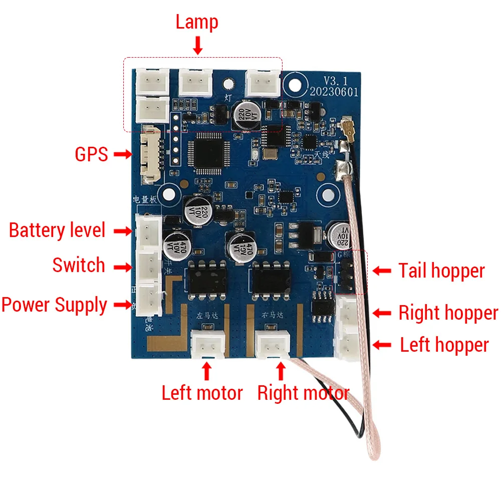 16 Point GPS Fishing Boat Main Board for R18 CTV18 V18 C118  Replacement Accessories Parts