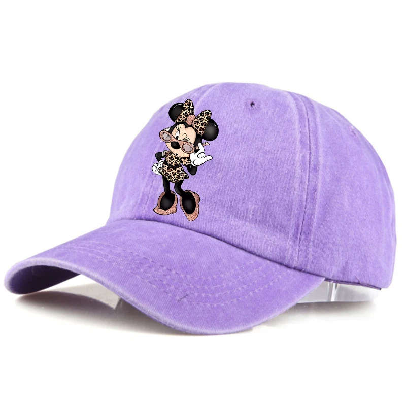 Mickey Mouse Minnie Disney Daisy Baseball Cap for Women Men Cartoon Printed Red Black Purple Sunshade Hats Adult Hip Hop Caps