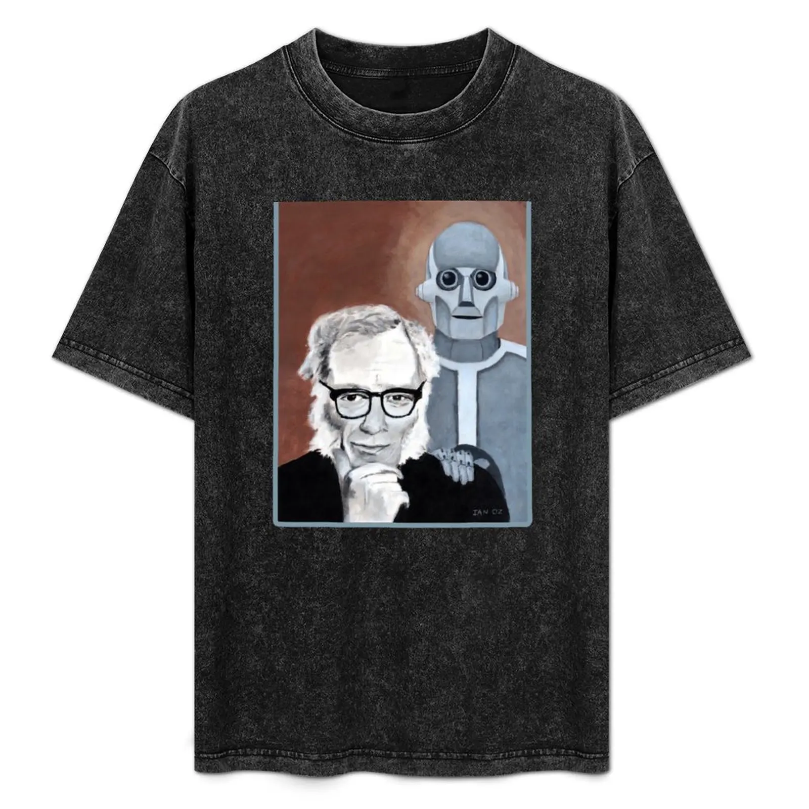 

Asimov and His Robot T-Shirt Plus Size Loose Short Sleeve Top