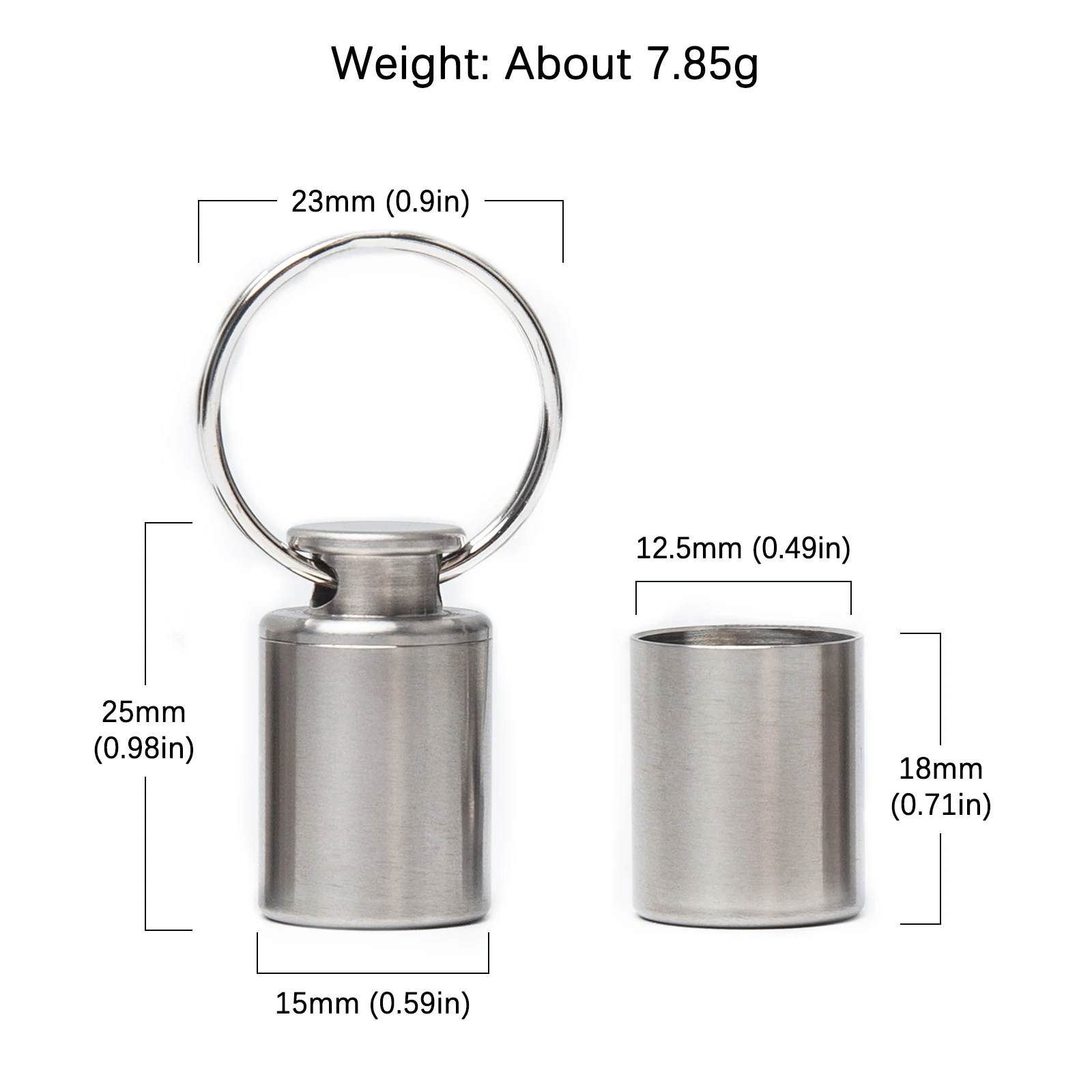 TIGLE Titanium Alloy Waterproof Bottle Outdoor Edc Multi Tools S Pocket Pill Bottle Silvery Travel Essentials New