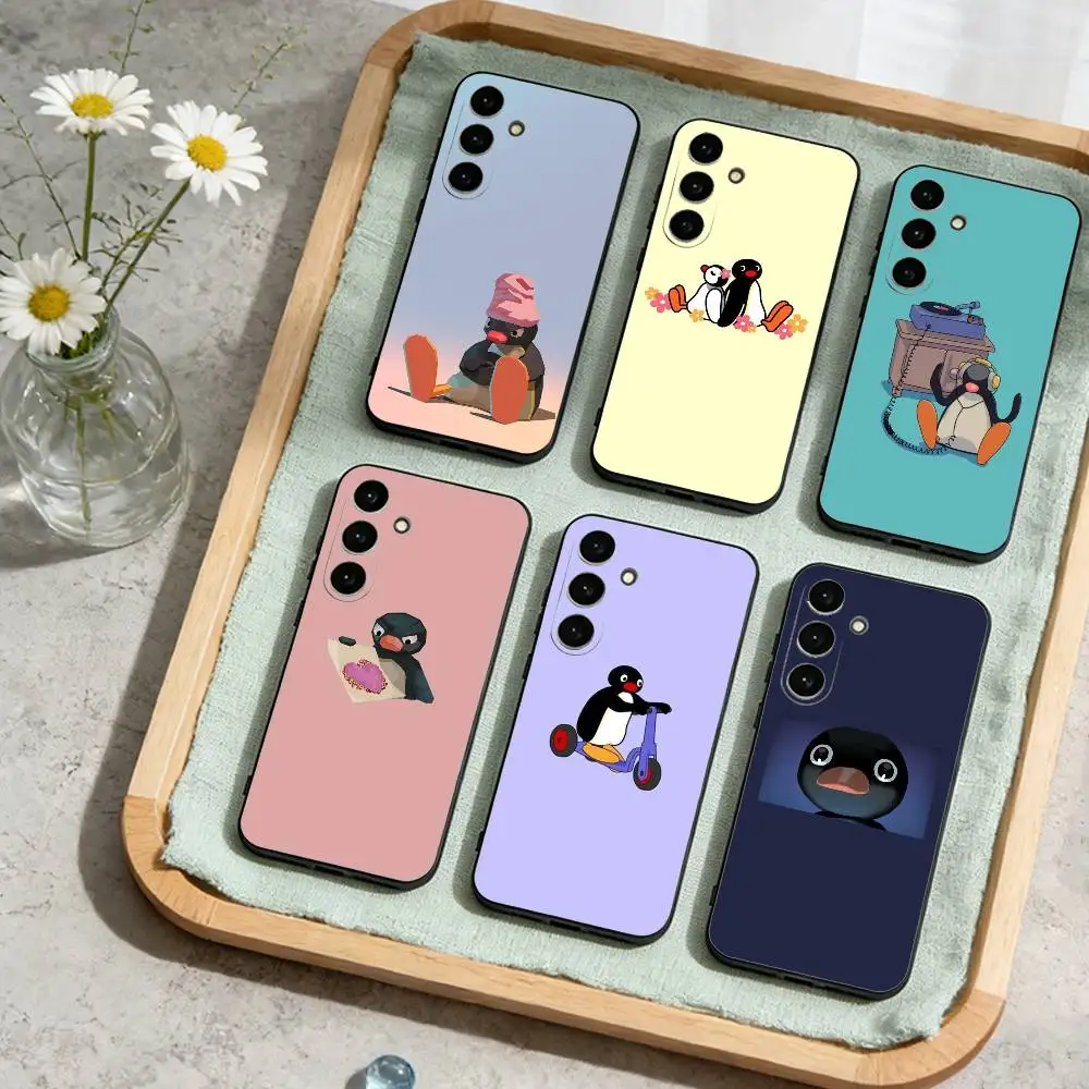 

Pingu Penguin Funny Cut Phone Case For Samsung Galaxy A73,A72,A71,A70,A53,A52,A51,Others Soft Black Cover