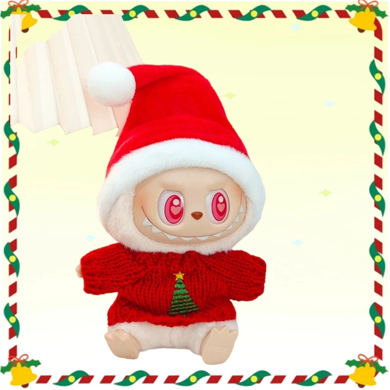 

For Labubu Clothing Christmas Set Baby Clothes Doll Wear Crocheted Christmas Tree For labubu Ropa Christmas Fashion Gift