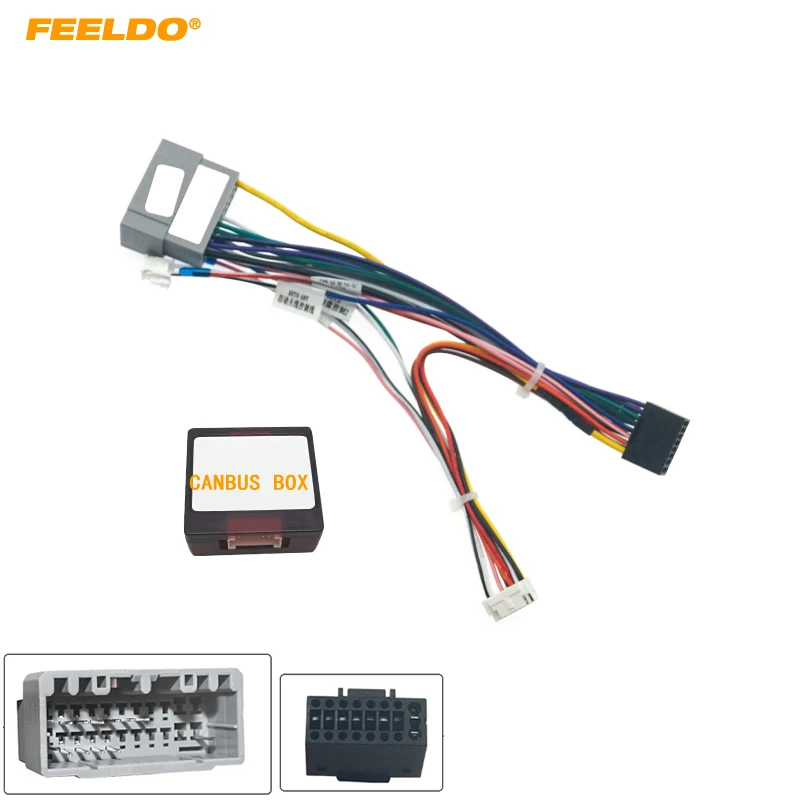 

FEELDO Car Audio 16PIN DVD Player Power Calbe Adapter With Canbus Box For Chrysler PT Cruiser 05-10 Stereo Plug Wiring Harness