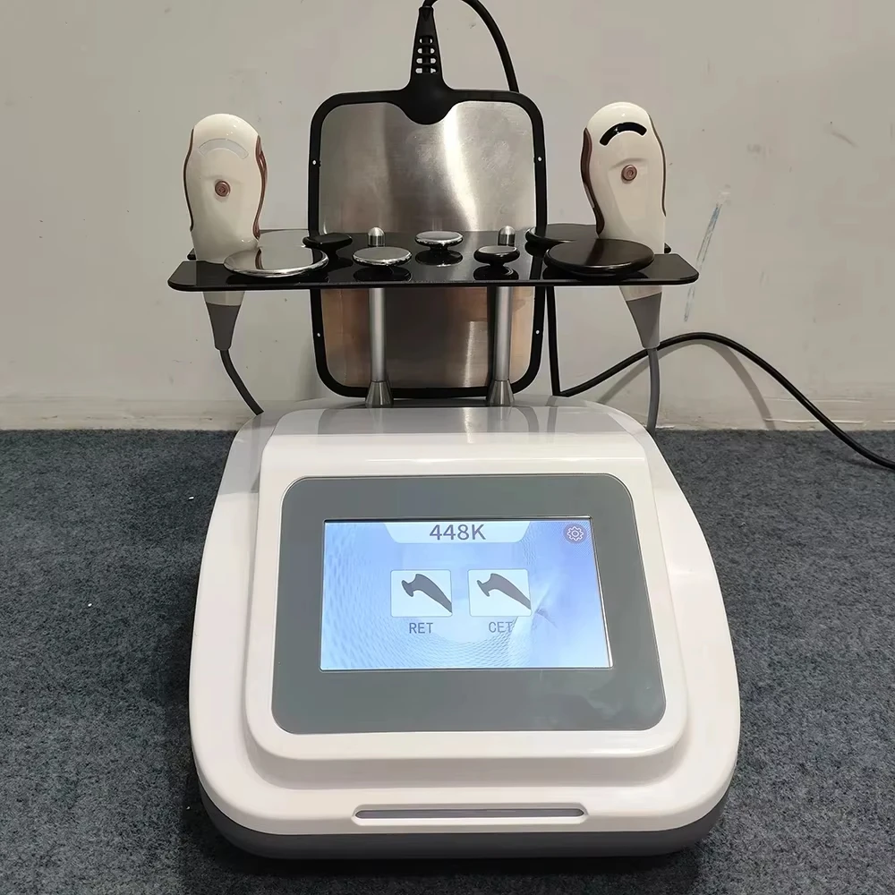 448KHZ Tecar Therapy RET CET JDM Diathermy Machine Pain Relief Body Sliming Weight Loss Skin Deep Health Care System Portable kk