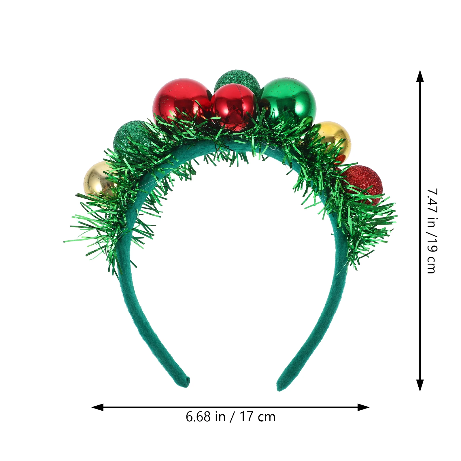 غطاء رأس جميل على شكل كرة عيد الميلاد، ملابس مريحة، طوق شعر احتفالي للاحتفالات في العطلات، إكسسوارات حفلات عيد الميلاد
