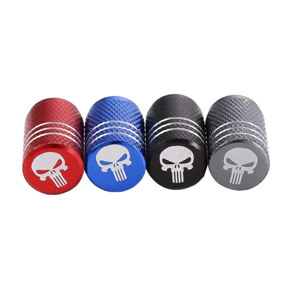 

4Pcs/Set for Car Truck Motorcycle Bicycle Valve Stem Cover Tire Accessories New Universal Skull Alu-alloy Tire Valve Caps