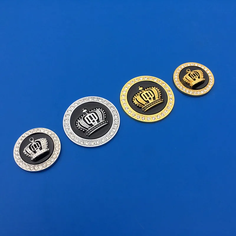 

3D Корона Алмазная Автомобильная Корона Золотая Королевская Наклейка Эмблема Значок для BMW Audi Honda Toyota Ford Opel Автомобильные Наклейки Императорская Корона