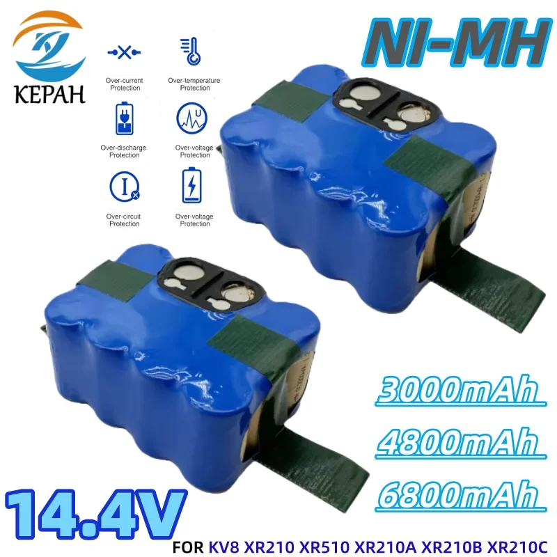 

Новый прочный NiMH аккумулятор Kehr 14,4 В, 6800 мАч | Подставка для роботов-пылесосов KV8/XR210/FC9601
