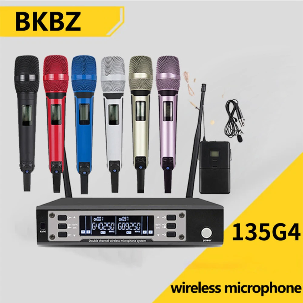 BKBZ 135G4 Professional Wireless Handheld Microphone for Studio Recording and Karaoke Meetings Church